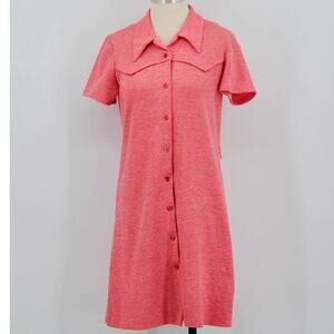 Vintage Red Button Down Dress